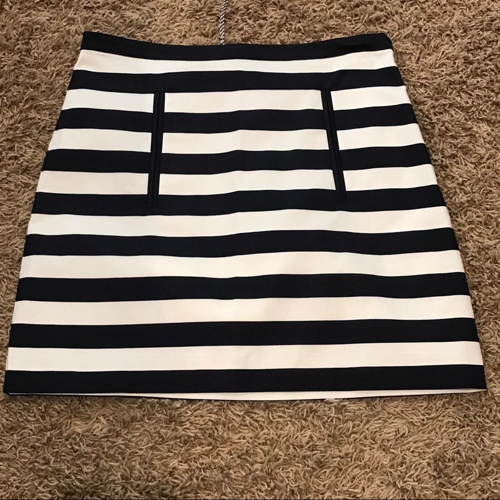 Draper James nautical blue and white striped skirt